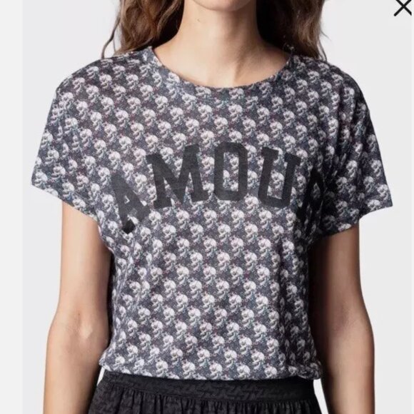 Zadig & Voltaire Amour Skull Tee - Picture 1 of 5